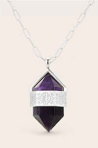 Forever Protected Amethyst Necklace - Silver