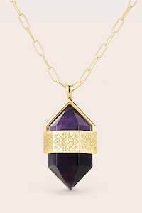 Forever Protected Amethyst Necklace - Gold
