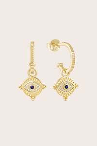 Hoop Earrings: Protection of Eye Hoops - Gold