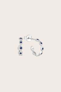 Hoop Earrings: Eye of Clarity Hoops - Silver