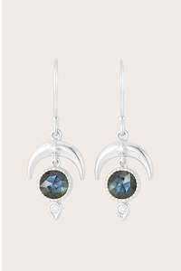 Labradorite: Labradorite Dare to Dream Earrings - Silver