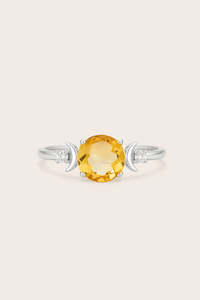 Citrine Jewellery: Citrine Dare to Dream Ring - Silver