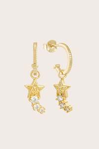 Shooting Star Hoops - Gold
