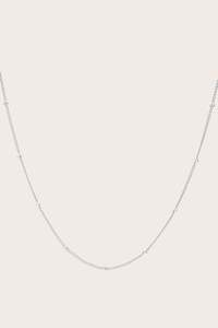 Crystal Necklaces: Satellite Chain Necklace -  Silver