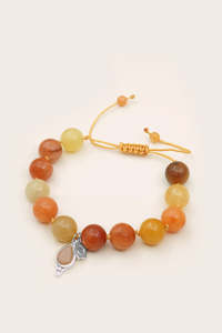 Sacral Chakra Mala Bracelet - Silver