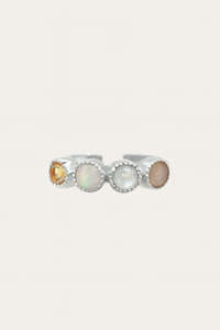 Peach Moonstone: Count Your Blessings Ring - Silver