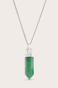 Green Aventurine: Little Strength Necklace - Silver