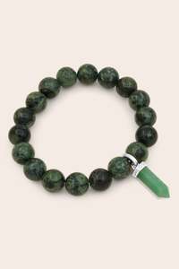 Jasper Strength Bracelet - Silver