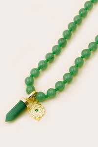 Heart Chakra Mala Necklace - Gold