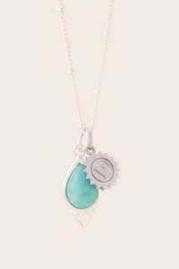 Amazonite: Throat Chakra Necklace Silver
