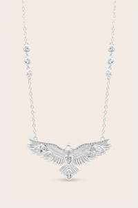 Soar Crystal Necklace - Silver