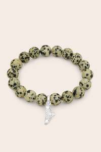 Gifts Under 100: Dalmation Jasper Soar Bracelet - Silver
