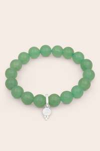 Green Aventurine Gratitude Bracelet - Silver