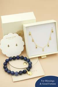 Gold Jewellery: Hamsa Blessings Gift Set - Gold