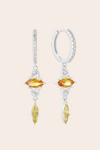 Golden Bloom Hoops - Silver