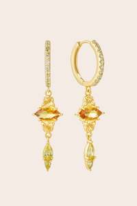 Golden Bloom Hoops - Gold