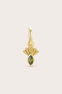 Fantail Charm Olive - Gold