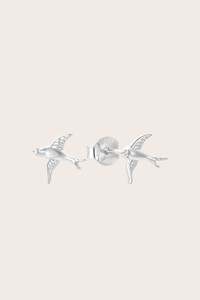Stud Earrings: New Horizon Studs - Silver