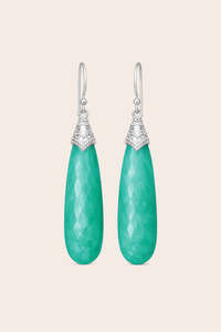 Amazonite Balance Earrings - Silver