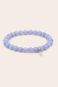 Gifts Under 100: Blue Lace Agate Quiet Mind Bracelet - Silver