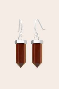 Jasper Grounded Earrings - Silver