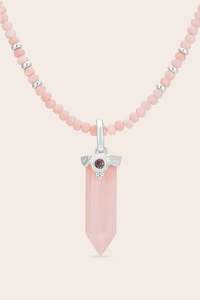 Rose Quartz Inner Knowing Necklace -Silver