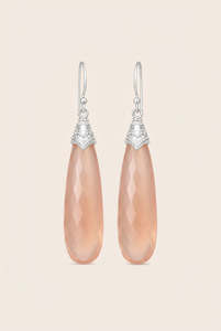Heart-Led Rose Quartz Earrings - Silver