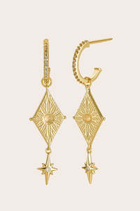 Guiding Lights: North Star Earrings - Gold