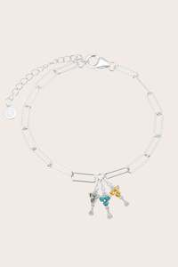 Birthstone Jewellery: Custom Birthstone Bracelet - Silver