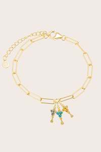 Custom Birthstone Bracelet - Gold