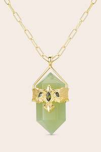 Gold Jewellery: Jade Soar Necklace - Gold