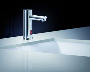 Sensor Tap: Zenith Sensor Tap Deck Mounted Vertical (Mains Powered) 150mm