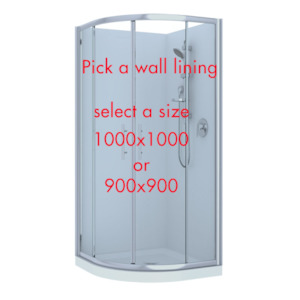 Bathroom: Raymor Brighton Curved Shower 1000×1000