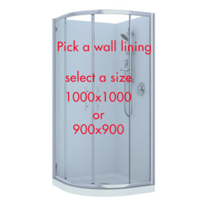 Bathroom: Raymor Brighton Curved Shower 1000×1000