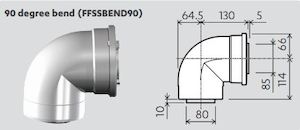 Rinnai 90 degree Bend