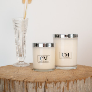 CM White Linen Soy Candle Collecting Memories