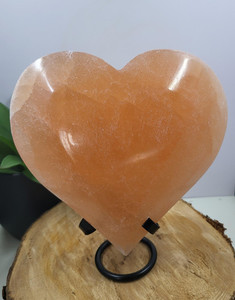 Selenite Heart Orange XL Collecting Memories
