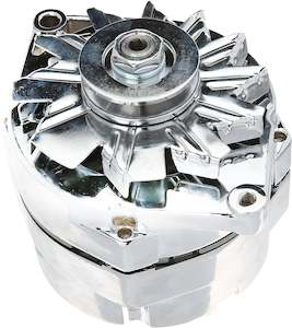 Alternators 1: Chrome Chevy Alternator 110 AMP 1-Wire 65-85