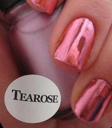 Nail Art Foils Micro Glitter And Rhinestones: Tea Rose Nail Foil