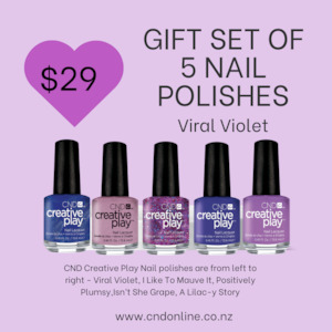 Creative Play Polish: Creative Play Gift Set of 5 Nail Polishes - Viral Violet