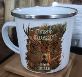 Mugs Glasses: Enamel Mug - Off the shelf or Personalised