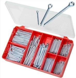 Assorted Kit: Split Cotter Pins Din 94 Zinc Plated (Small Sizes) Qty 300