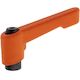 #72775 Orange Clamp Lever  M12 SS Internal Thread