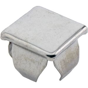 Plugs Caps And Inserts: #270 Nickel Plated Square Metal Plug 19.1mm
