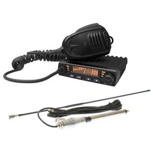 CRYSTAL 477EPK ULTRA-COMPACT 80 CHANNEL UHF CB RADIO + 6DBi AERIAL COMBO