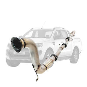 Exhaust Systems: FORD RANGER PX 2016-2021 3.2L 3.5" TURBO BACK DPF DELETE EXHAUST SYSTEM - STAINLESS STEEL