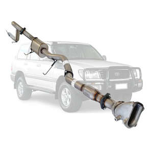 TOYOTA LANDCRUISER 100 SERIES HDJ100 1HD-FTE WAGON 3" TURBO BACK EXHAUST - STAINLES STEEL