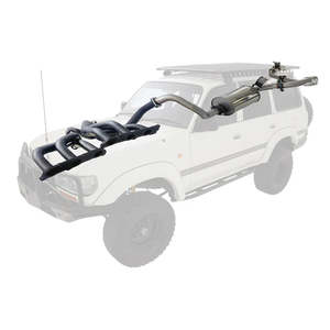 TOYOTA LANDCRUISER 80 SERIES FZJ80R 4.5L PETROL, HEADERS & 2 1/2" STAINLESS EXHAUST PACKAGE