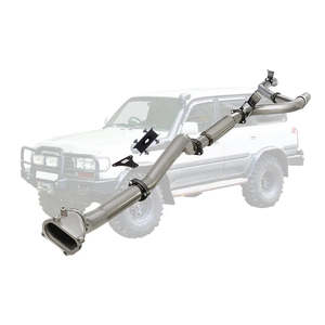 Exhaust Systems: TOYOTA LANDCRUISER 80 SERIES 4.2L 1HD 3" TURBO BACK EXHAUST with CAST DUMP PIPE 1990 - 1998 - STAINLESS STEEL