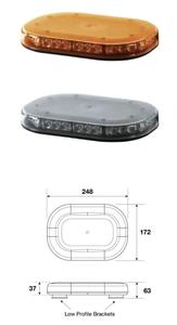 Lighting: LED Amber Mini Lightbar 12/24V Permanent Mount